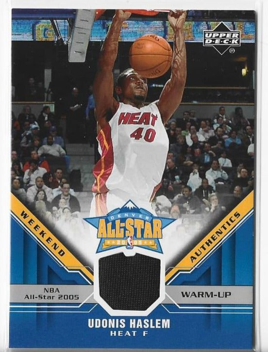 Udonis Haslem 2005-2006 Upper Deck All Star Weekend #ASW-UH Game-Used Warm-Up Card