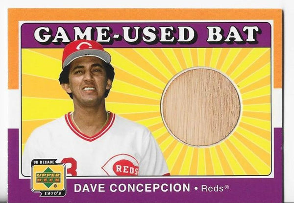 Dave Concepcion 2001 Upper Deck #B-DC Game-Used Bat Card