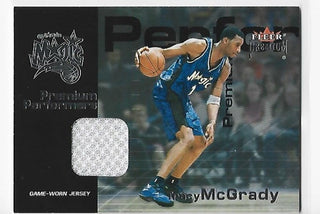 Tracy McGrady 2001-2002 Fleer/Skybox International Premium Performers Authentic Game Worn Jersey Card