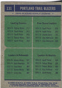 Sidney Wicks and Geoff Petrie 1975 Topps Team Leaders Card #131