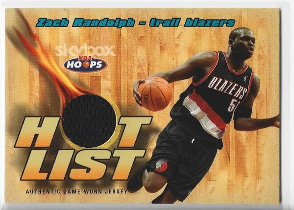 Zach Randolph 2004-2005 Fleer Hot List #HL/ZR Game-Worn Jersey Card