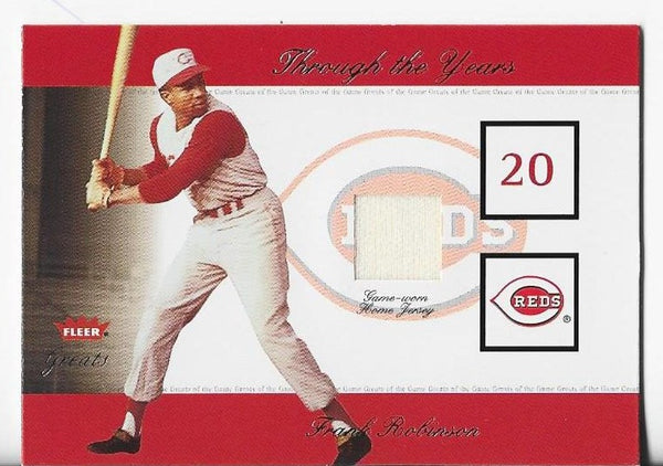 Frank Robinson 2002 Fleer Greats Game-Worn Jersey Card