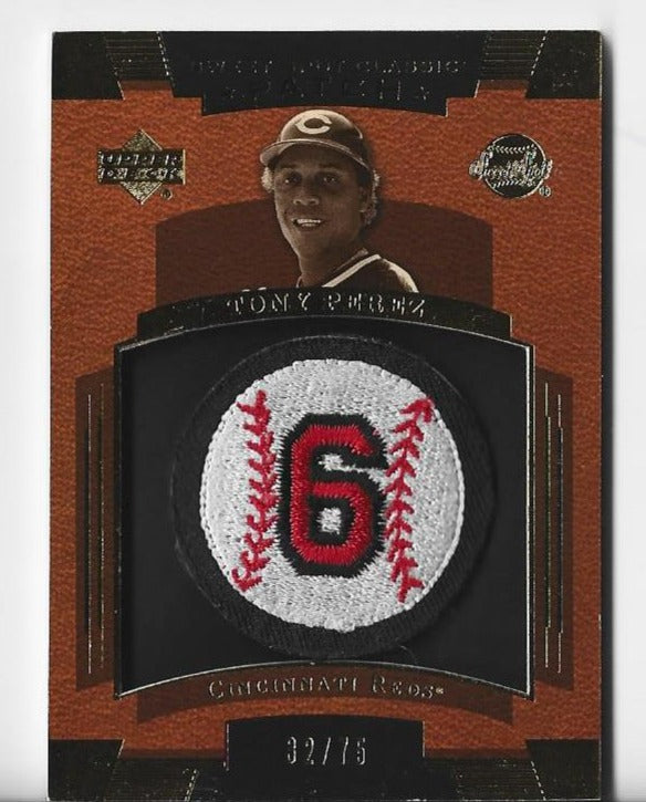 Tony Perez 2004 Upper Deck #SSP-TP (32/75) Sweet Spot Classic Patch Card