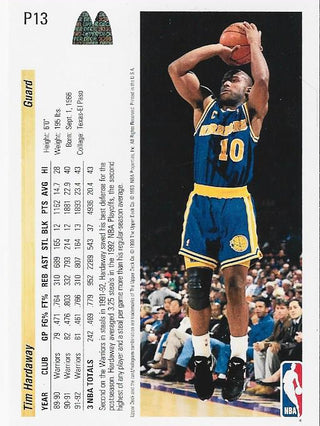 Tim Hardaway 1993 Upper Deck Autographed Card