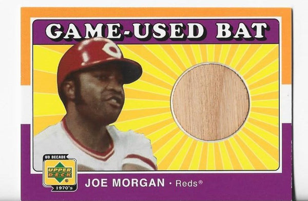 Joe Morgan 2001 Upper Deck #B-JM Game-Used Bat Card