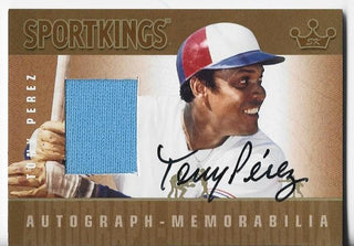 Tony Perez 2008 Sportkings #AM-TP2 Autograph Memorabilia Card