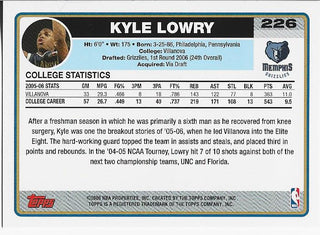 Kyle Lowry 2006 Topps Rookie Card #226