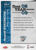 Russell Westbrook 2008 Fleer Rookie Card #PH-4