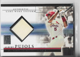 Albert Pujols 2002 Topps Reserve #TRJ-AP Game-Worn Uniform Card