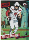 Patrick Mahomes 2017 Prestige Rookie Card