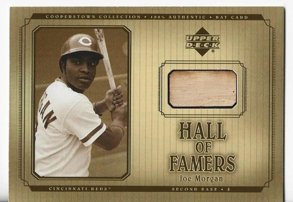 Joe Morgan 2001 Upper Deck #B-JMo Game-Used Bat Card