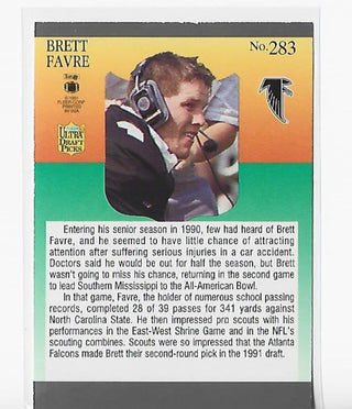 Brett Favre 1991 Fleer #283 Rookie Card