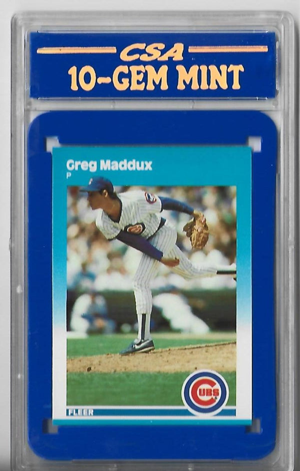 Greg Maddux 1987 Fleer #U-86 (CSA Grade 10-GEM MINT) Card