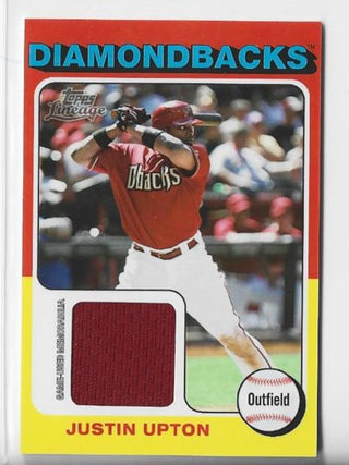 Justin Upton 2011 Topps Lineage #75R-JU Game-Used Memorabilia Card