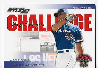 Albert Pujols 2003 Donruss Big League Home Run Challenge #BLC-50 Event-Worn Pants Card