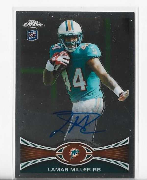 Lamar Miller 2012 Topps Chrome #38 Autograph Rookie Card