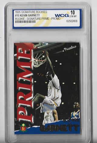 Kevin Garnett 1995 Signature Rookies (WCG Grade 10 GEM-MT) Rookie Card