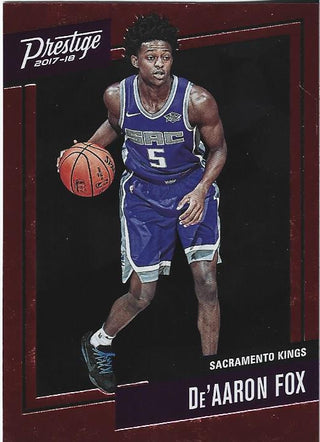 De'Aaron Fox 2017 Panini Prestige Red Rookie Card #5