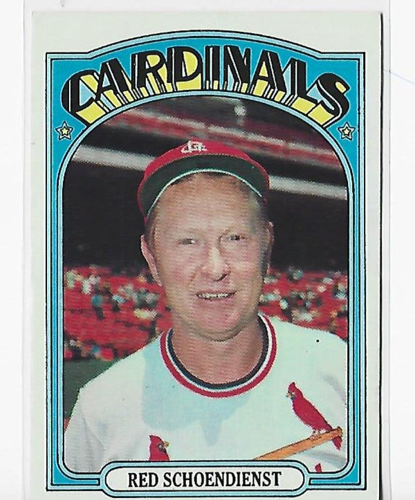 Red Schoendienst 1972 Topps #67 Card