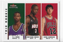 T.J. Ford / Dwyane Wade / Kirk Hinrich 2003-04 Fleer Trio Rookie #296 Card