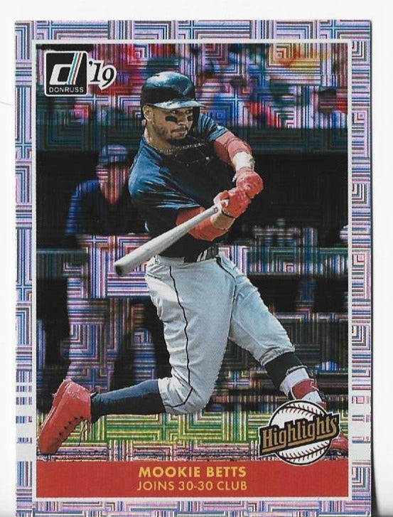 Mookie Betts 2019 Donruss Highlights #H9 Card