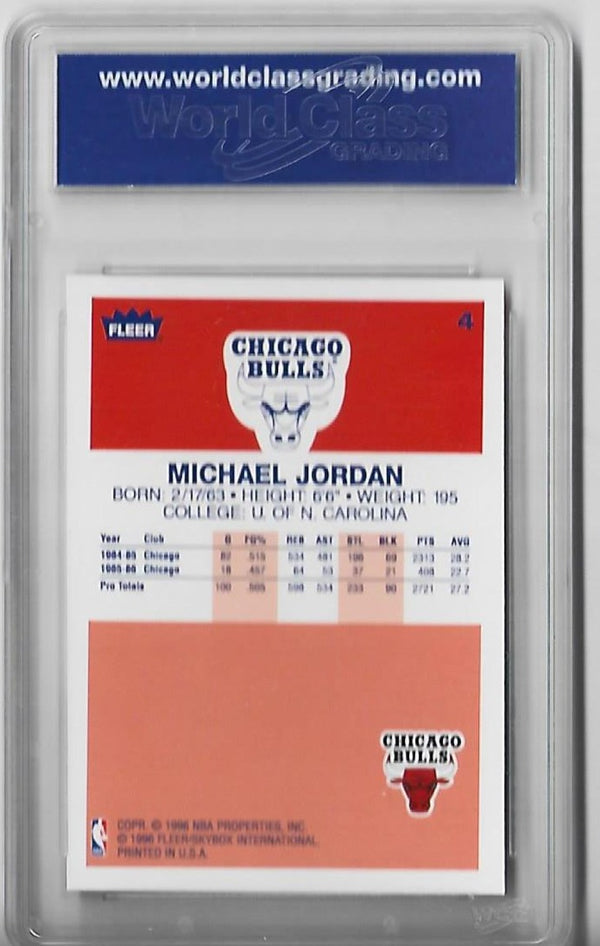 Michael Jordan 1996-97 Fleer Decade Of Excellence #4 (WCG Grade 10 GEM-MT) Card