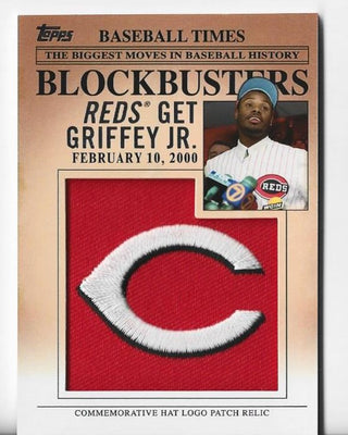 Ken Griffey Jr. 2012 Topps Blockbusters #BP-7 Commemorative Hat Logo Patch Relic Card