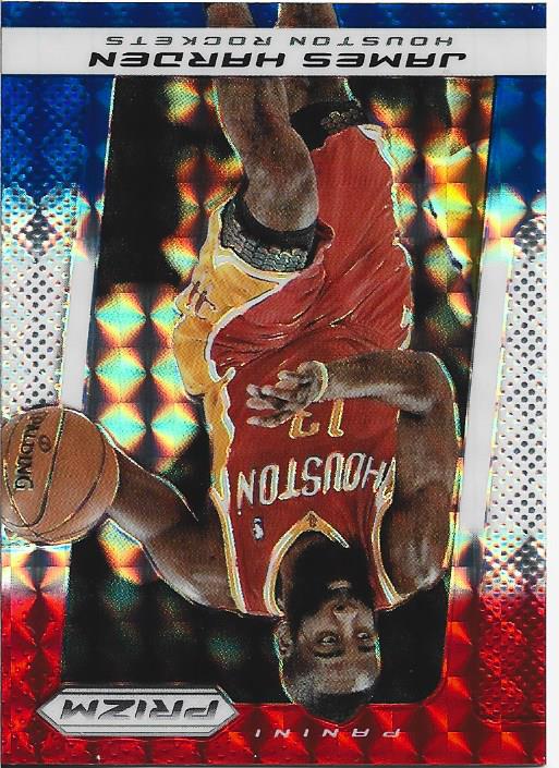 James Harden 2013 Panini Prizm Red, White, and Blue Card #92