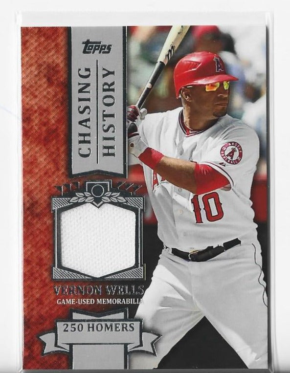 Vernon Wells 2013 Topps Chasing History #CHR-VW Game-Used Memorabilia Card