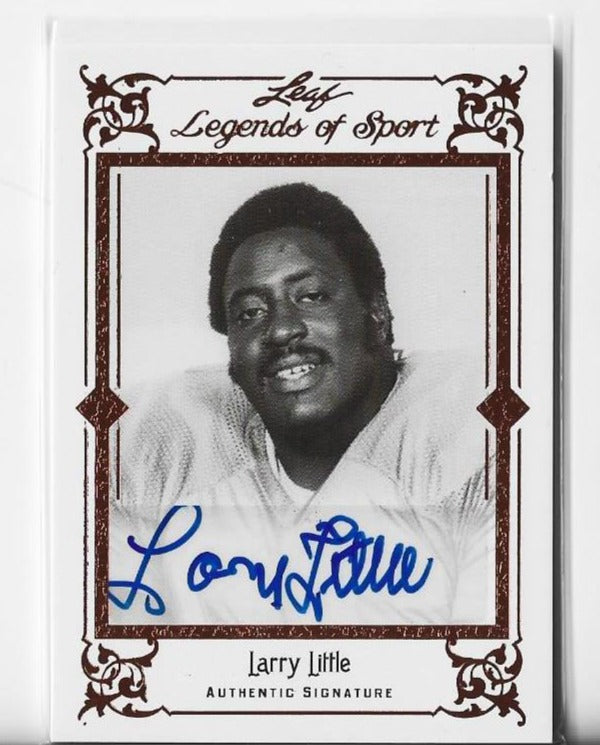 Larry Little Autographed 2012 Leaf Legends of Sport Card #BA-LL1