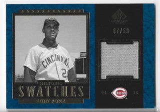 Tony Perez 2003 Upper Deck SP #J-TP (07/50) Game-Used Jersey Card