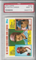 Tony Perez / Mike Schmidt / Dave Kingman 1984 Topps NL Active Career #703 (PSA Grade Mint 9) Card