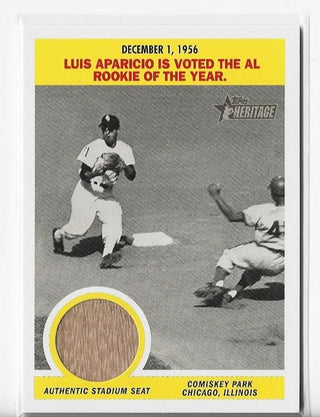 Luis Aparicio 2005 Topps Heritage #FR-LA Authentic Stadium Seat Card