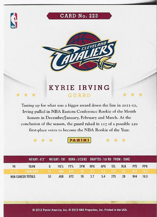 Kyrie Irving 2012 Panini Hoops Rookie Card #223