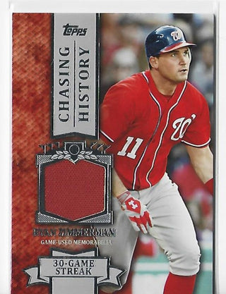 Ryan Zimmerman 2013 Chasing History #CHR-RZ Game-Used Memorabilia Card