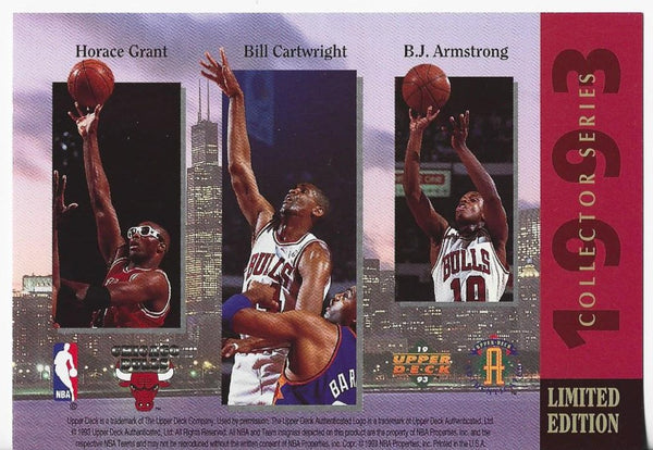 John Paxson / Michael Jordan / Scottie Pippen / Horace Grant / Bill Cartwright / B.J. Armstrong 1993 Upper Deck Limited Edition Collector Series Card (2284/7500)