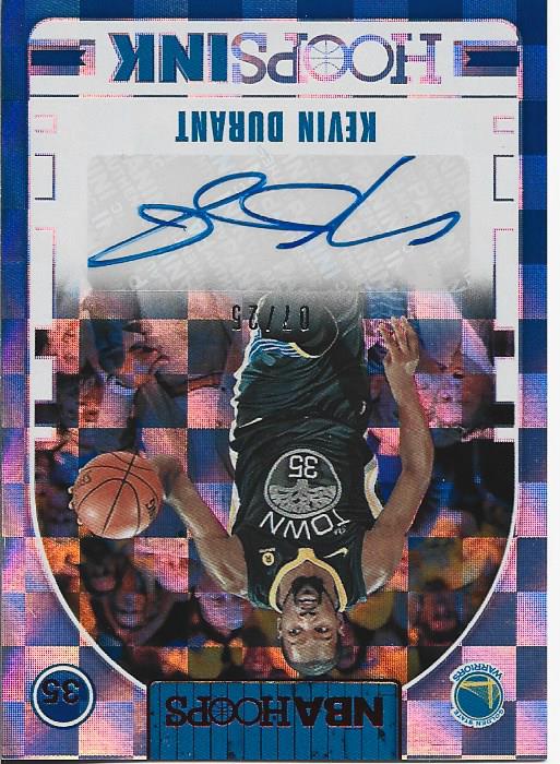 Kevin Durant 2018 Hoops Autographed Card 7/25