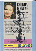 Rhonda Fleming 1991 Starline Hollywood Autographed Card #110