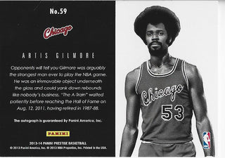 Artis Gilmore 2013 Panini Prestige Autographed Card 6/25 #59