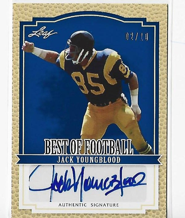 Jack Youngblood 2012 Leaf #BA-JY1 (02/10) Autograph Card