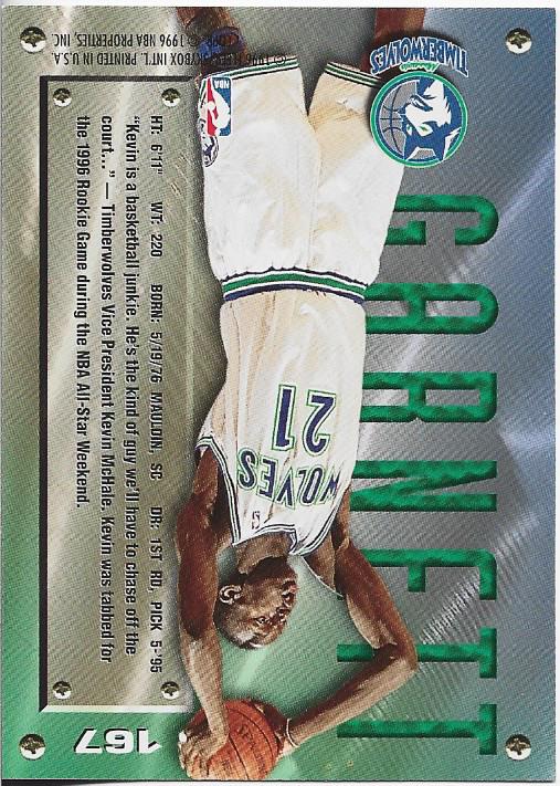 Kevin Garnett 1996 Fleer Metal Rookie Card