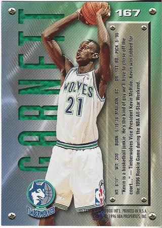 Kevin Garnett 1996 Fleer Metal Rookie Card