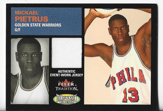 Mickael Pietrus 2003-04 Fleer Throwback Threads #TT-MP Event-Worn Jersey Card