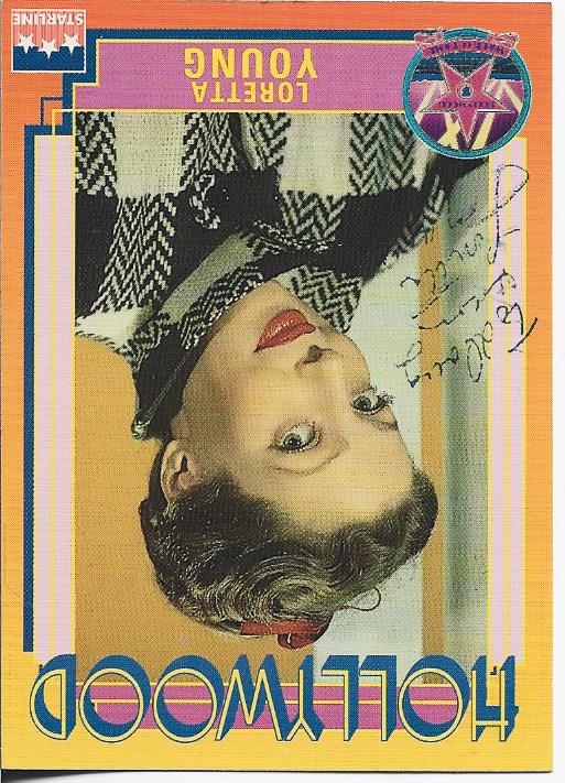 Loretta Young 1991 Starline Hollywood Autographed Card #85