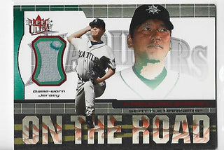 Kazuhiro Sasaki 2002 Fleer Ultra On The Road Game-Worn Road Jersey Card