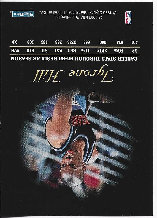 Tyrone Hill 1996 Skybox Card