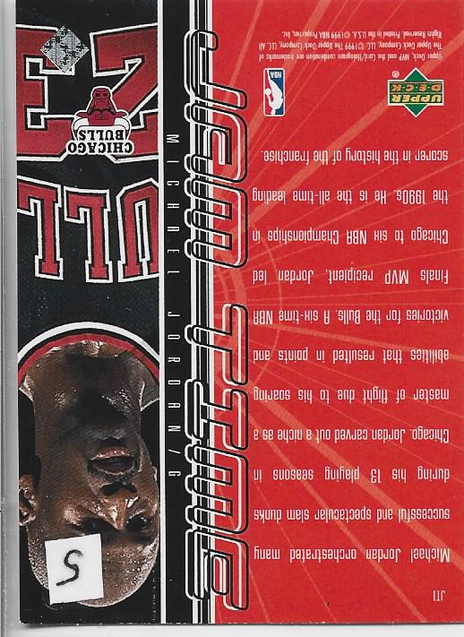 Michael Jordan 1999 Upper Deck Jam Time #JT1 Card