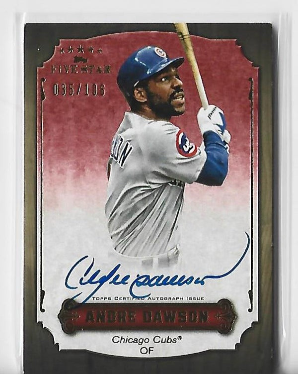 Andre Dawson Autographed 2012 Topps Five Star Card