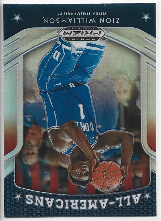 Zion Williamson 2019 Prizm Draft Picks All American Rookie Card