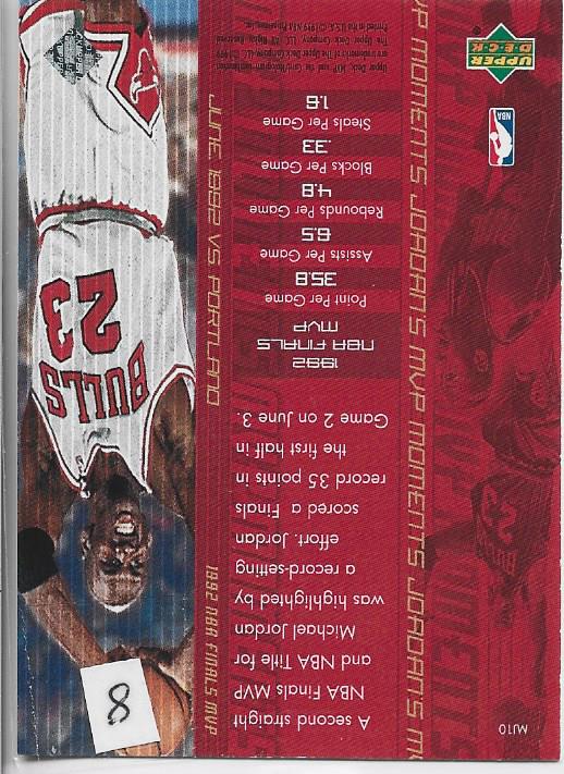 Michael Jordan 1999 Upper Deck MVP Moments Card